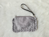 Side ruffles pouch- small