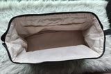 Embroidery Bow Wide mouth jumbo pouch