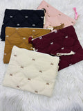 Embroidery Bow A5 Zipper pouch