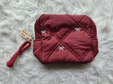 Embroidery Bow Pad Pouch
