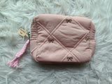 Embroidery Bow Pad Pouch