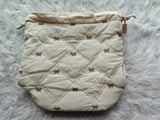 Embroidery Bow Drawstring Pouch