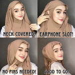 Instant shawl with flap - Jersey