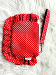 Coin/card pouch with frills