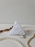 Cotton eyelet - 3d Triangle pouch (dumpling)