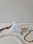 Cotton eyelet - 3d Triangle pouch (dumpling)