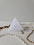 Cotton eyelet - 3d Triangle pouch (dumpling)