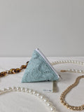 Cotton eyelet - 3d Triangle pouch (dumpling)