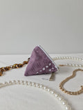 Cotton eyelet - 3d Triangle pouch (dumpling)