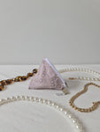 Cotton eyelet - 3d Triangle pouch (dumpling)