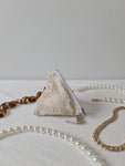 Cotton eyelet - 3d Triangle pouch (dumpling)