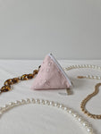 Cotton eyelet - 3d Triangle pouch (dumpling)