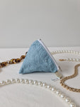 Cotton eyelet - 3d Triangle pouch (dumpling)