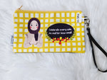 Pouch with captions