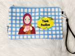 Pouch with captions