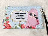 Pouch with captions