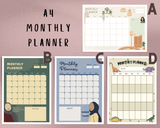 A4 monthly planner